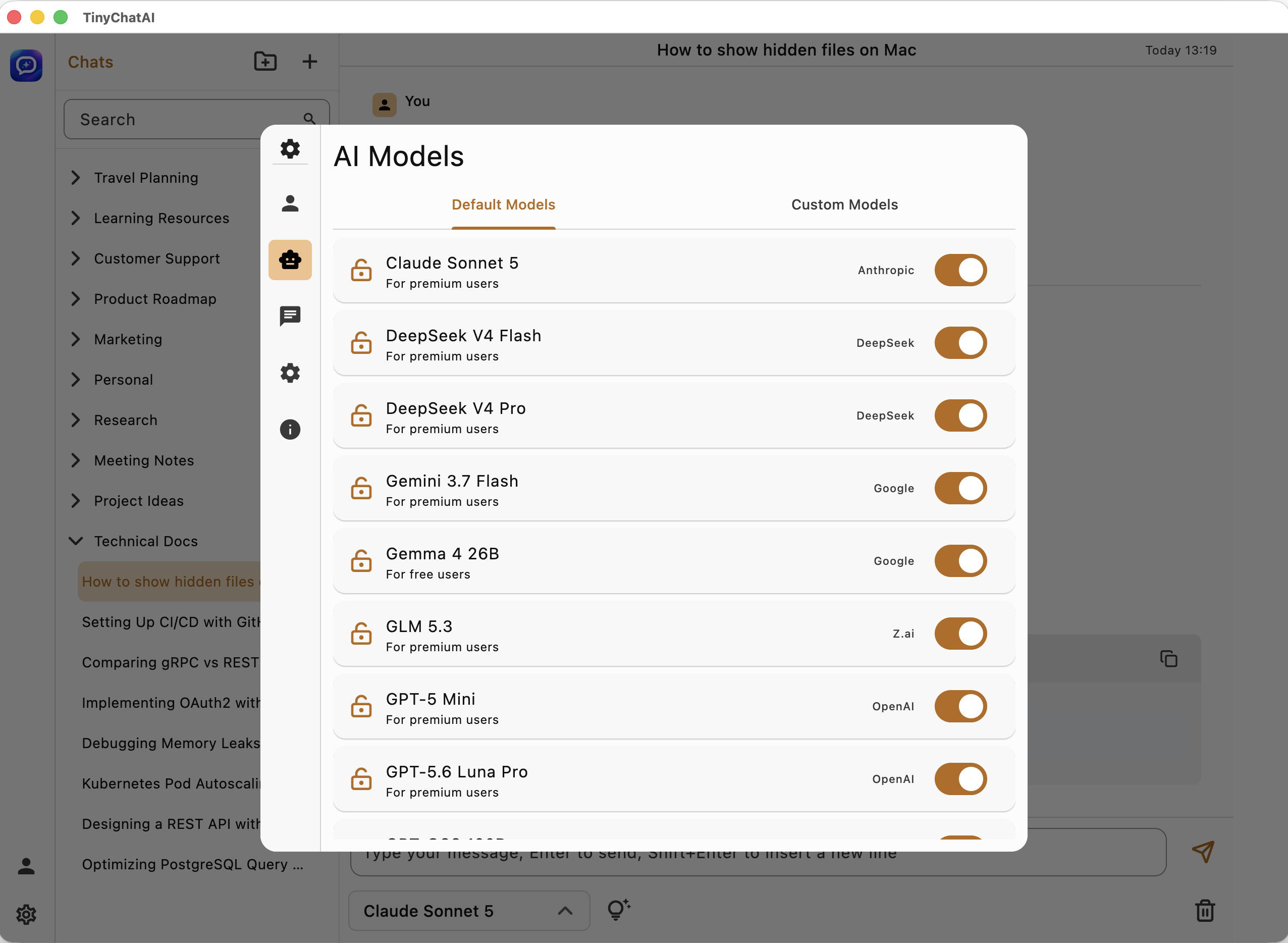 Provider Settings